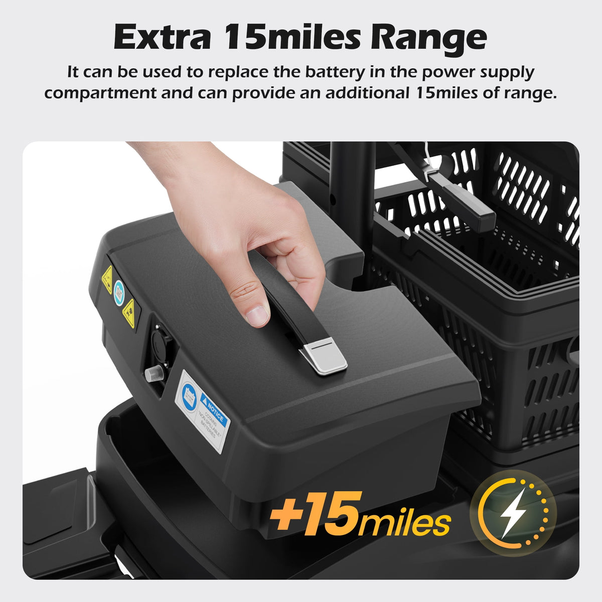 EAGLOG 24V 12AH Replacement Battery for YL-07 Mobility Scooters, 12 Miles Range, Black