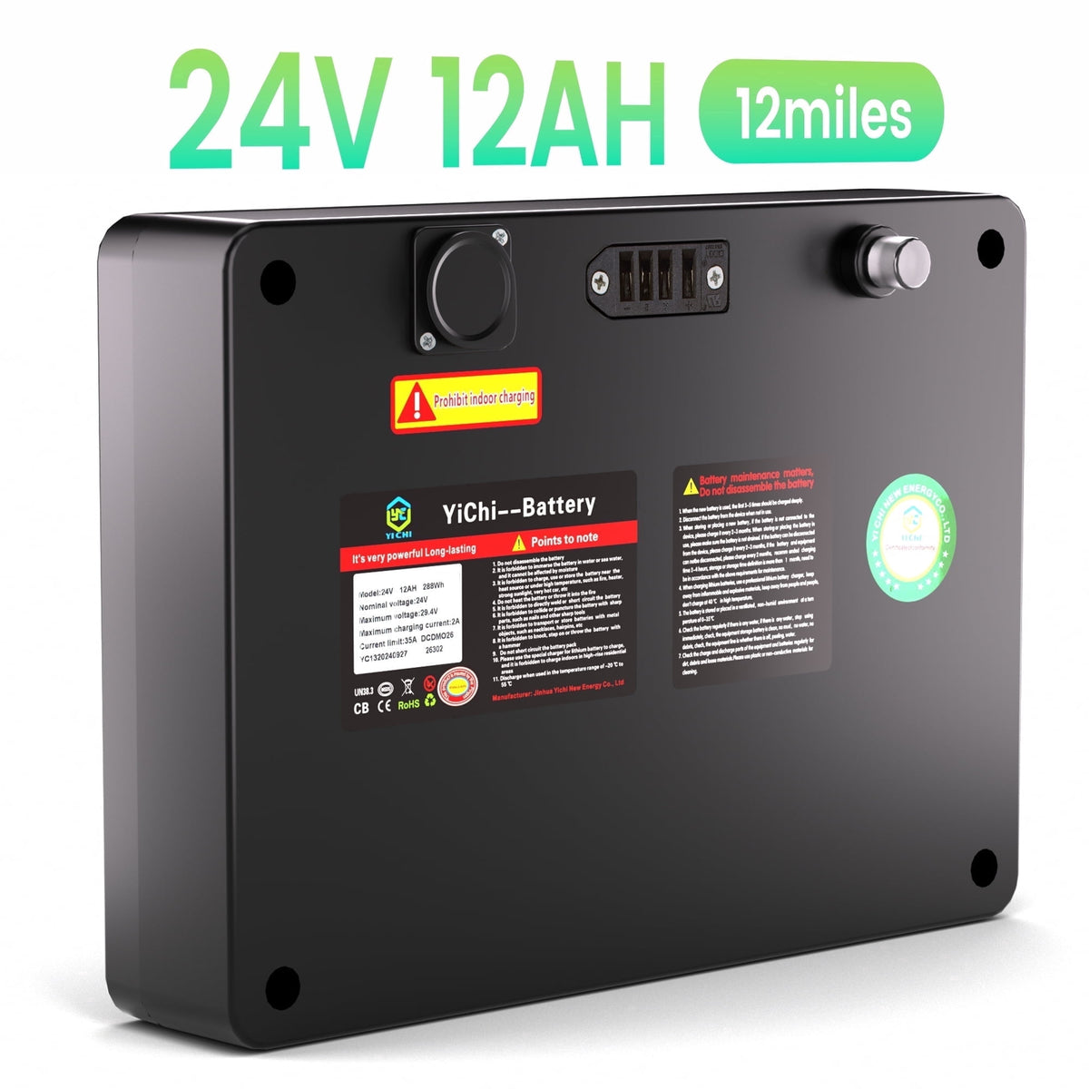 EAGLOG Lithium Battery for YL-985 Mobility Scooters, 24V 12AH, Provides 12 Miles Range