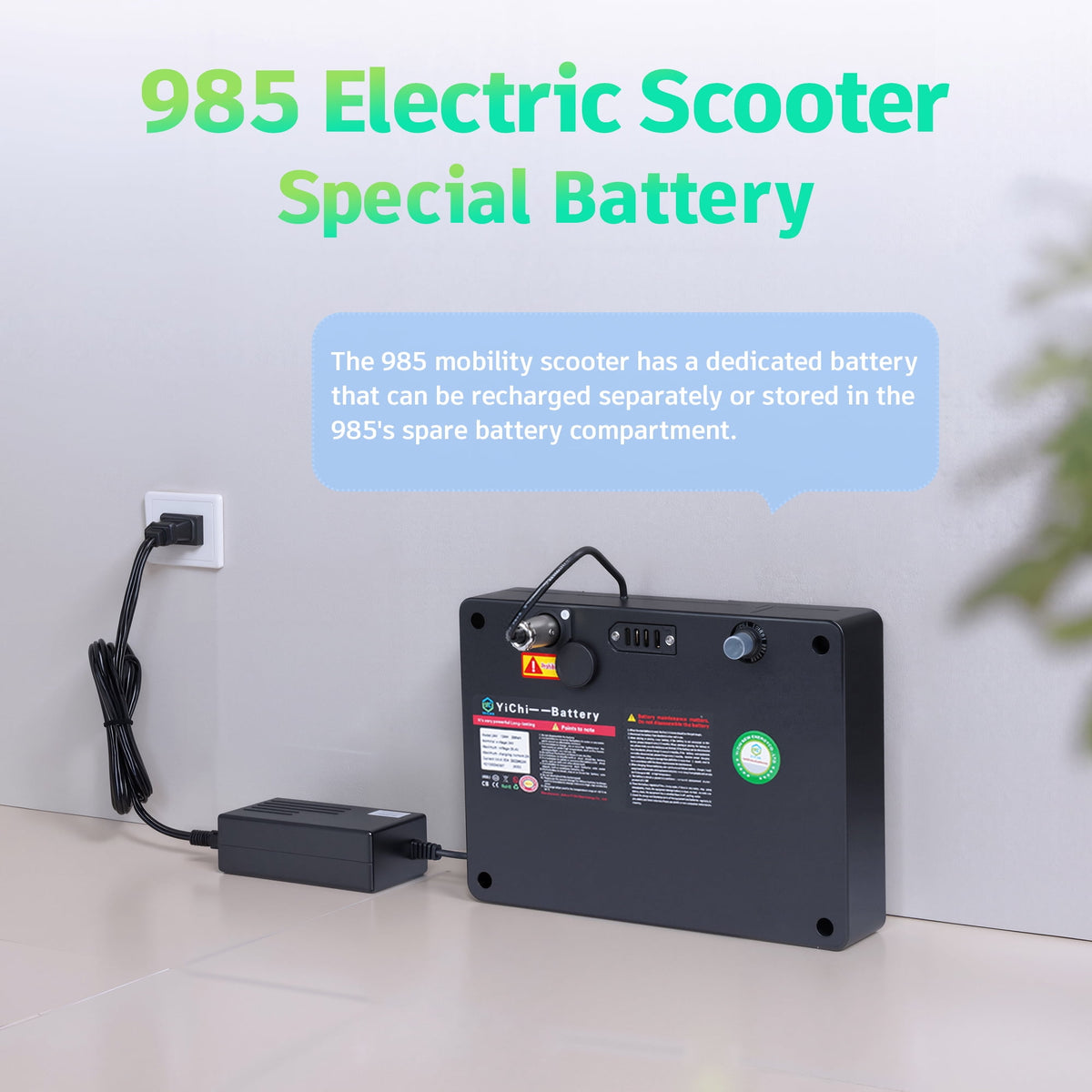 EAGLOG Lithium Battery for YL-985 Mobility Scooters, 24V 12AH, Provides 12 Miles Range